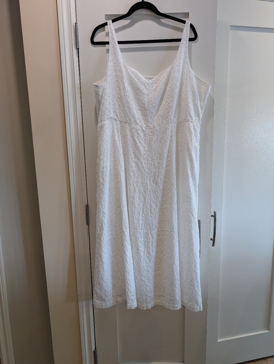 Old Navy Dresses & Skirts - Old Navy White Eyelet Midi Dress,XXL